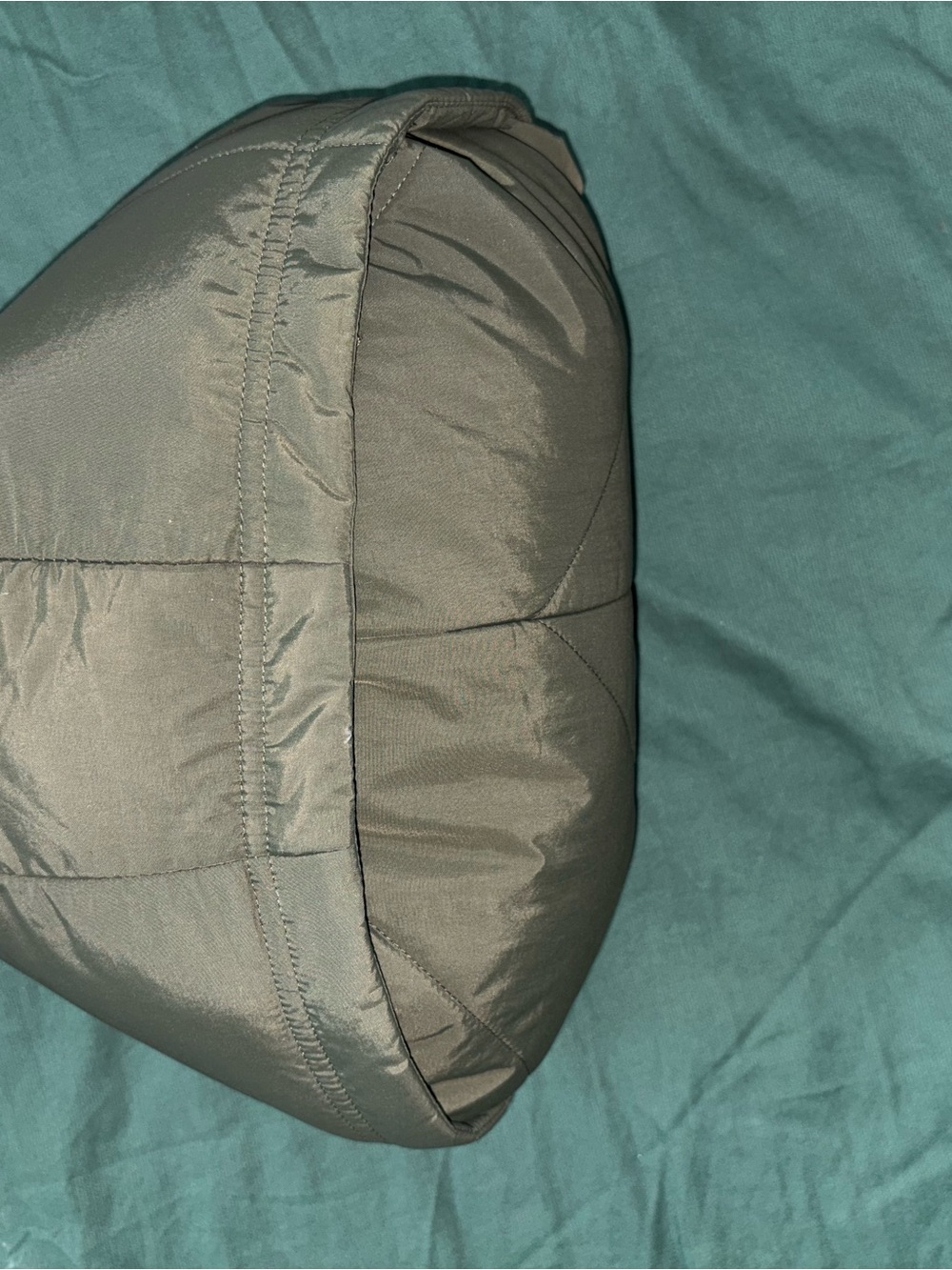 Banana Republic Quilted Hooded Poncho - Olive - Picture 4 of 4